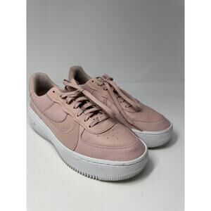 Nike Air Force One AF1 Sz 10 Pink Oxford Platform DJ9946-602 Excellent Condition
